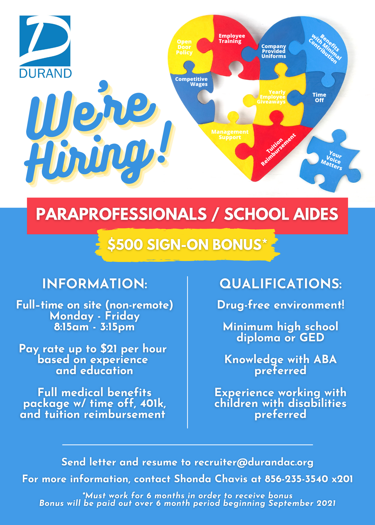 Careers at Durand Durand, Inc.