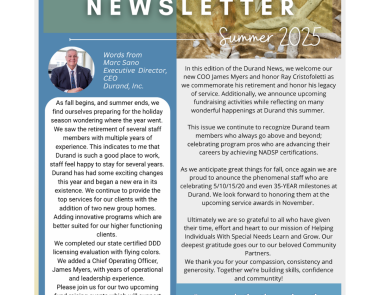 Durand Summer 2025 Newsletter